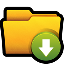 save, Folder, win, files, download Gold icon