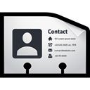 Contact, card, vcf, name Black icon
