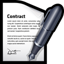 document, Edit, write, contract Black icon