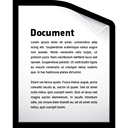 document, word, File Black icon