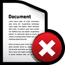 document, delete Black icon
