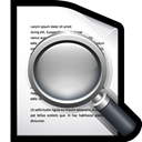 search, Find, document, preview Black icon