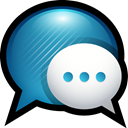 Chat, sms, messages, facetime, mac Black icon