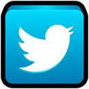 social network, tweet, twitter, hashtag DeepSkyBlue icon