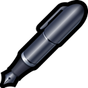word, Pen, Caligraphic, Edit, write Black icon