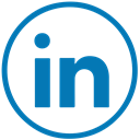 Linkedin, linked, Social, In DarkCyan icon