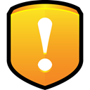 security, protect, warning Goldenrod icon