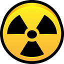 dangerous, danger, Radioactive, Alert, hazard Gold icon