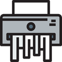 Shredder, Paper Shredder, documents, Archive, Office Utensils, electronics Silver icon