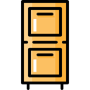 File, document, Office Material, storage, Cabinet, Archive, Filing Cabinet Black icon