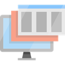 screen, web design, Levels, Computer, interface, monitor DarkGray icon