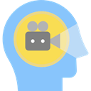 video player, technology, head, Multimedia Option, video camera LightSkyBlue icon