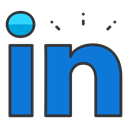 Social, profession, Communication, media, network, Linkedin, online DodgerBlue icon