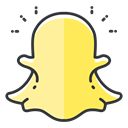 Snapchat, Social, network, media, Communication Khaki icon