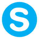 Social, Chat, Call, Connect, video, Skype DeepSkyBlue icon