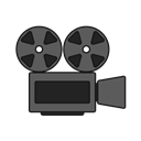 movie, Camera, tape, Projector, film, screening Black icon