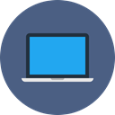 Laptop, Computer, screen, Notebook, technology DarkSlateBlue icon