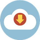 Cloud, sync, download, online SkyBlue icon