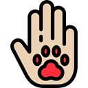 Charity, support, Solidarity, Hand, Pawprint, Hands And Gestures Wheat icon