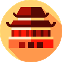 beijing, Forbidden City, Peking, China, Monuments, landmark Khaki icon