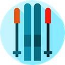 Skiing, ski, sports, Winter Sports, Winter Season, Sports And Competition, winter LightSkyBlue icon
