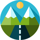 nature, highway, mountains, travel, Road, landscape MediumTurquoise icon