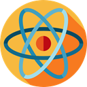Electron, physics, education, science, Atom, nuclear, Atomic SandyBrown icon
