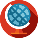 Earth Globe, Earth Grid, planet, Maps And Location, Geography, Planet Earth, Maps And Flags Crimson icon