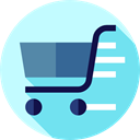 Supermarket, Shopping Store, shopping cart, online store, Commerce And Shopping, commerce SkyBlue icon