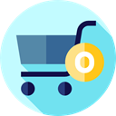 shopping cart, commerce, online store, Shopping Store, Commerce And Shopping, Supermarket PaleTurquoise icon