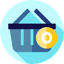 Supermarket, shopping basket, commerce, Commerce And Shopping, online store, Shopping Store PaleTurquoise icon