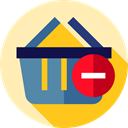 online store, Commerce And Shopping, shopping basket, Shopping Store, remove, Supermarket, commerce Moccasin icon