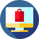 monitor, Multimedia, screen, Commerce And Shopping, online shopping, web page, website, technology, online shop, shopping cart, Business SteelBlue icon