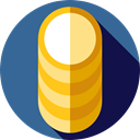 Coin Stack, Cash, Coins, stack, banking, Business And Finance, Business, Bag, Bank, Currency SteelBlue icon