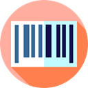 Commerce And Shopping, Barcode, horizontal, Products, Price LightPink icon