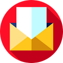 Multimedia, Email, envelope, Message, mail, Communications, envelopes Firebrick icon