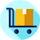 Delivery, Shipping And Delivery, trolley, Cart, Delivery Cart, Loads, deliver, items, heavy PaleTurquoise icon