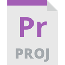 Pr, file format, File Extension, video, Files And Folders Lavender icon