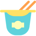 Chinese Food, sticks, Food And Restaurant, chinese, noodles, Gastronomy, food, Bowl MediumTurquoise icon