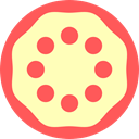 Pizza, slice, food, Food And Restaurant, piece, Italian Food, dough LemonChiffon icon
