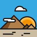 nature, sun, Desert, landscape DodgerBlue icon