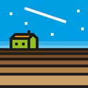 landscape, nature, Country, Farm, house, hills, field, Fields, rural DeepSkyBlue icon