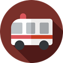 Ambulance, Healthcare And Medical, transport, vehicle, emergency, Automobile, medical, transportation SaddleBrown icon