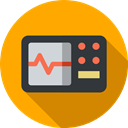 hospital, Healthcare And Medical, Health Clinic, Electrocardiogram, Cardiogram, Stats, medical Orange icon