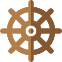Boat, helm, ship, transport, Tools And Utensils, miscellaneous, navigation, sailing Sienna icon