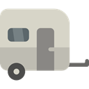 summer, Trailer, transportation, Camping, Caravan, Holidays, vehicle, transport LightGray icon