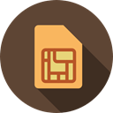 Sim card, Device, Memory card, storage, electronics DarkOliveGreen icon