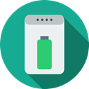 Battery, recharge, charger, electronics, Power Bank LightSeaGreen icon