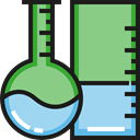 Chemistry, Test Tube, Flasks, flask, chemical, science, education DarkSeaGreen icon