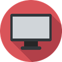 monitor, technology, television, electronics, screen, Tv IndianRed icon